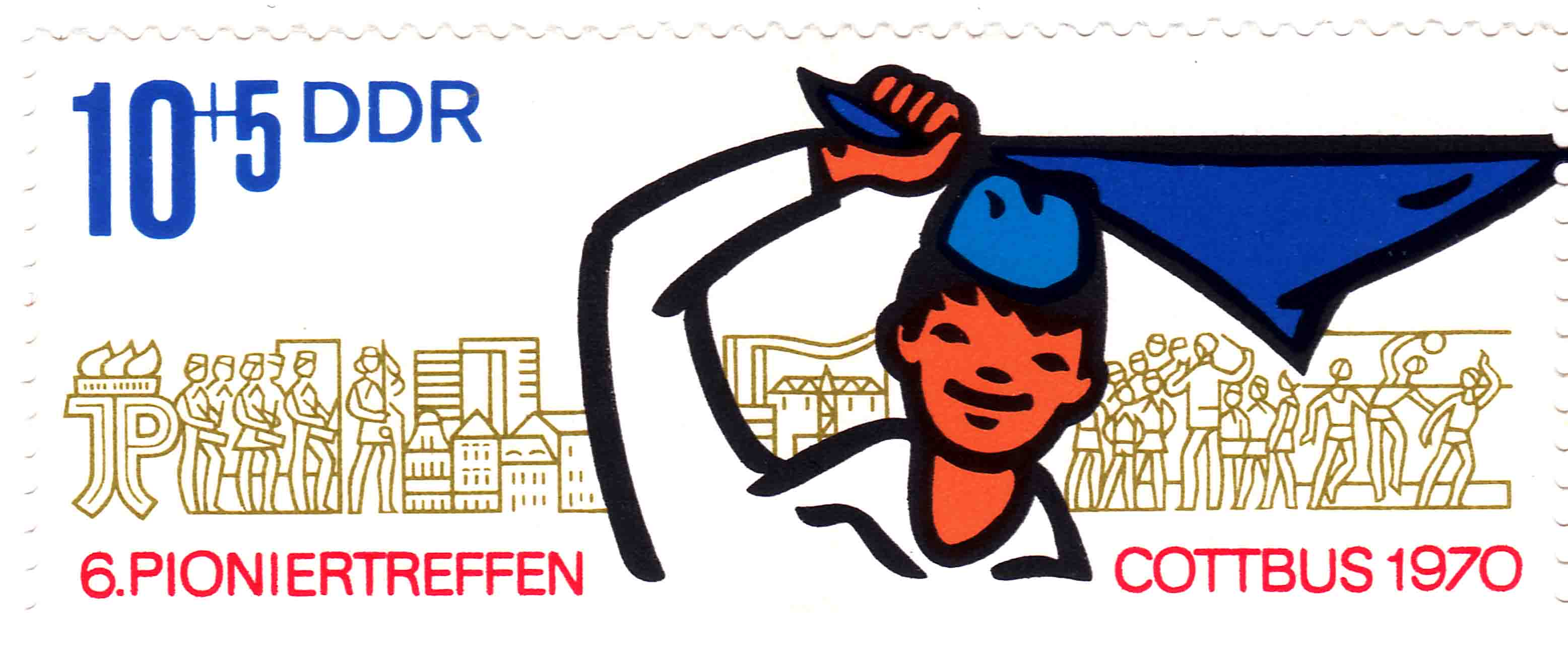 1970 Junge mit zusammengekn�pften Pionier-Halst�chern