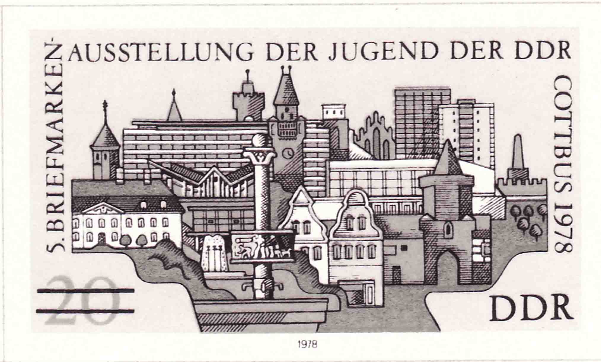 Briefmarken-Austellung der Jugend der DDR Cottbus 1978